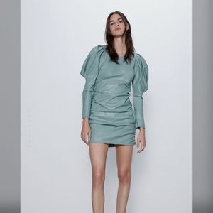 Zara faux leather dress, waist 15 and its stretchy